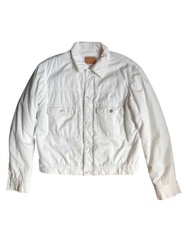 1998 Helmut Lang White Corduroy Button Up Jacket