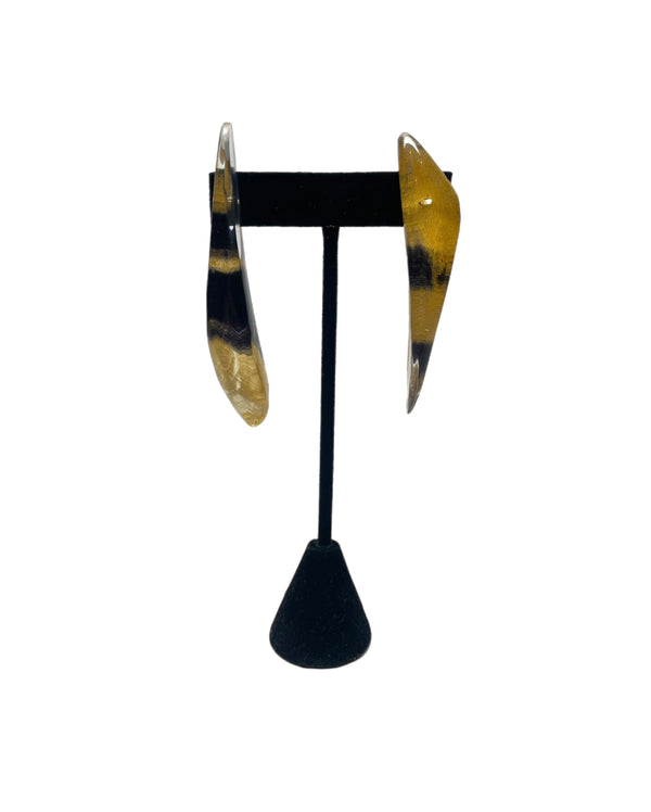 Cara Croninger Asymmetric Yellow Spotted Earrings