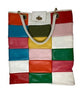 1970s Leather Multicolor Patchwork Bag