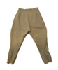 Stretchy, khaki jodhpurs with patches on the inner-knees.
