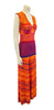 orange and purple knit tank top and palazzo pants