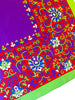Close up of colorful floral design 