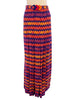multicolor chevron skirt and belt