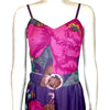 Zoomed In Forward View jumper and belt only (Colorful Hanae Mori floral printed silk chiffon with bow collar and belt)