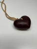 Cara Croninger Hand Carved Dark Red Heart Pendant Necklace
