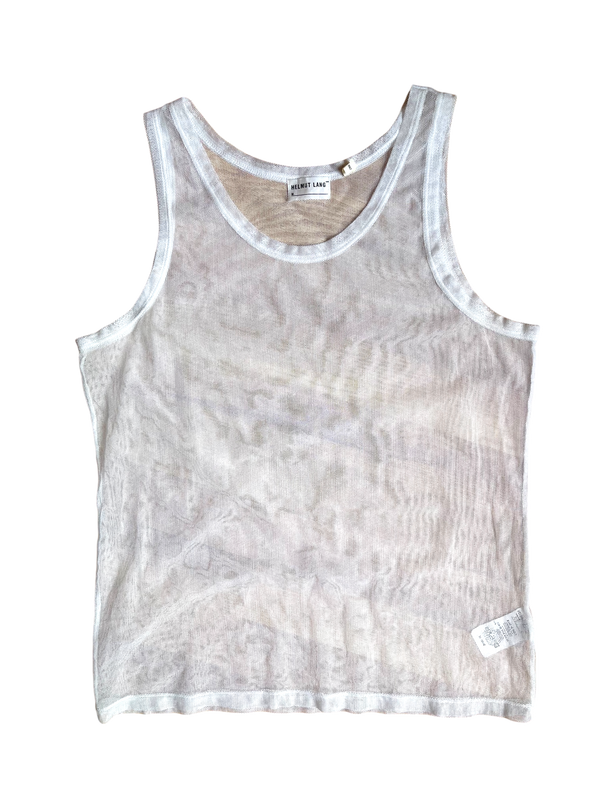 1990s Helmut Lang White Mesh Tank