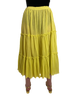 1980s Marie Pierre Tattarachi Lime Green Tiered Skirt