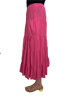 1970s Deadstock New Hero Hot Pink Tiered Cotton Skirt