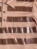 1996 Helmut Lang Brown Striped Polo