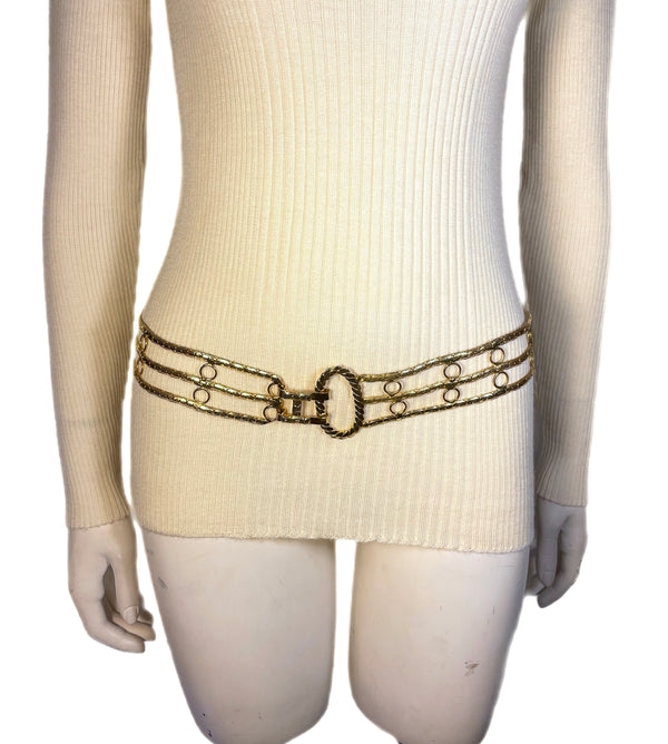 1960s Gold Metal Chain Belt