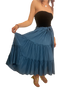 1980s Marie Pierre Tattarachi Blue Tiered Skirt