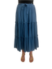1980s Marie Pierre Tattarachi Blue Tiered Skirt