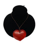 Cara Croninger Hand Carved Red Heart Pendant Necklace