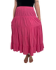 1970s Deadstock New Hero Hot Pink Tiered Cotton Skirt