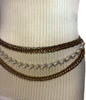 Three Tier Chain and Pearl Metal Belt