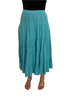 1970s Deadstock New Hero Aqua Blue Tiered Cotton Skirt