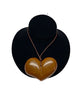 Cara Croninger Hand Carved Brown Heart Pendant Necklace