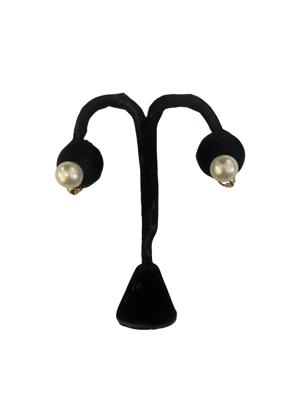 Dior Faux Pearl Clip on Earrings