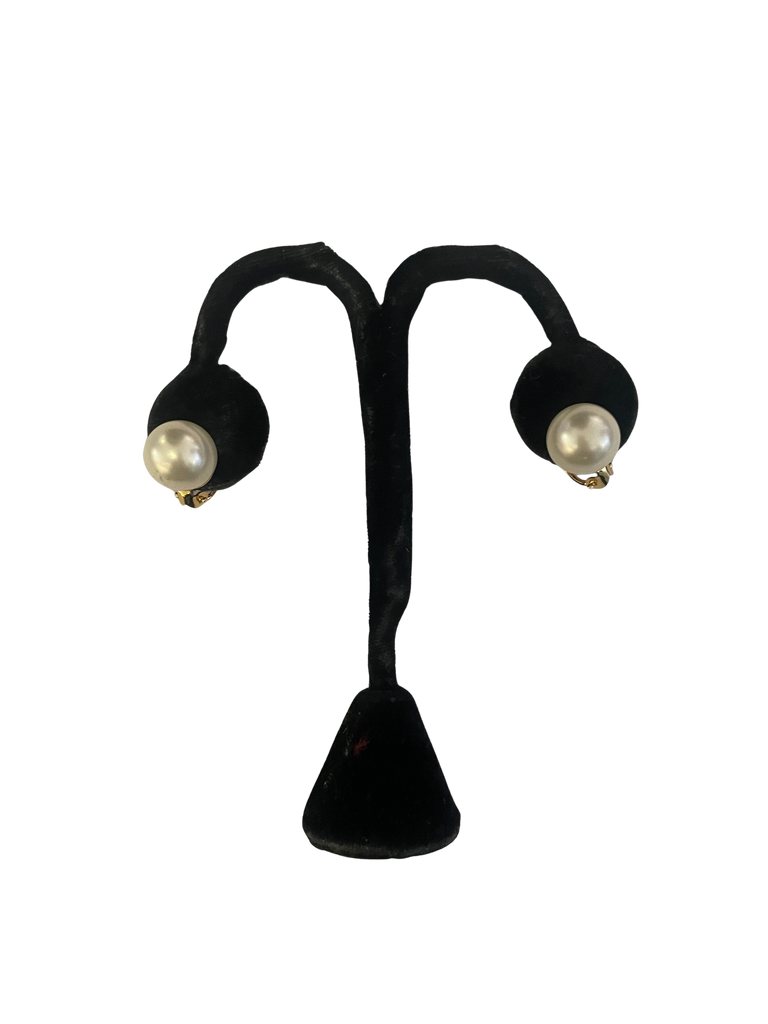 Dior Faux Pearl Clip on Earrings