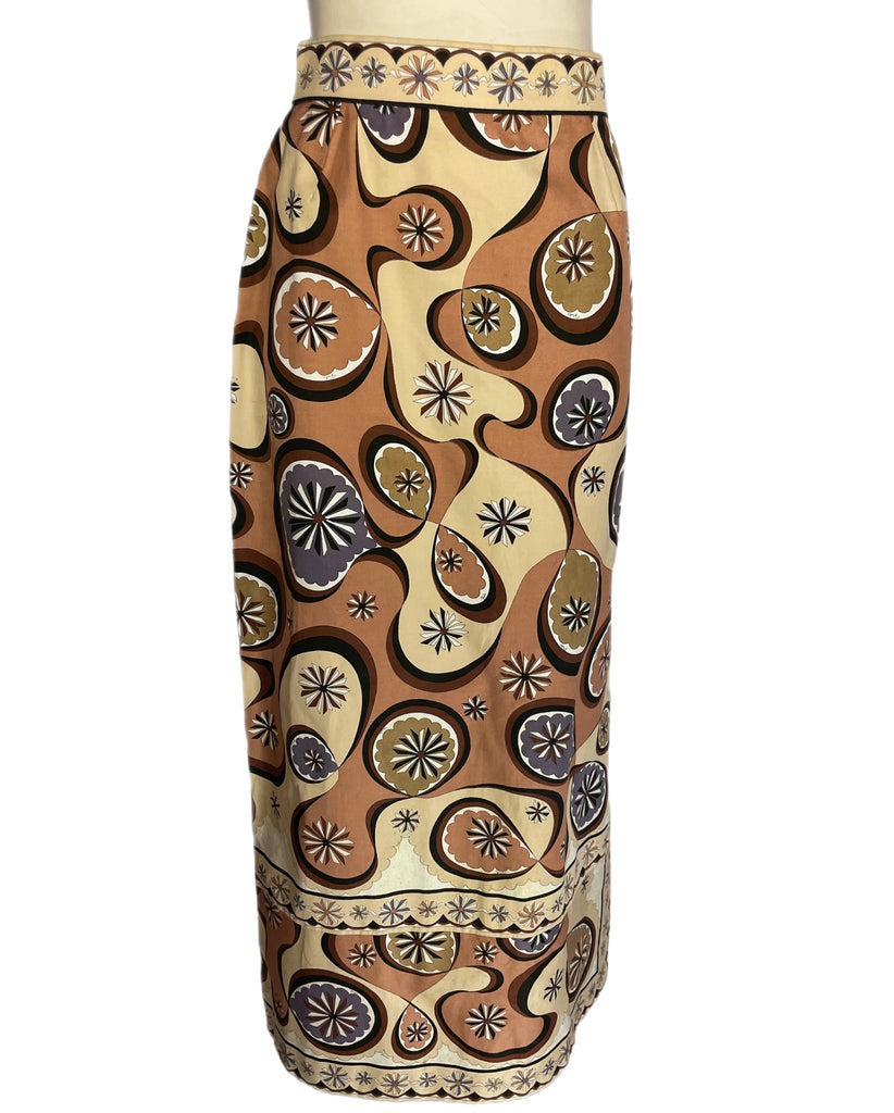 1960s/1970s Emilio Pucci Brown Maxi Skirt