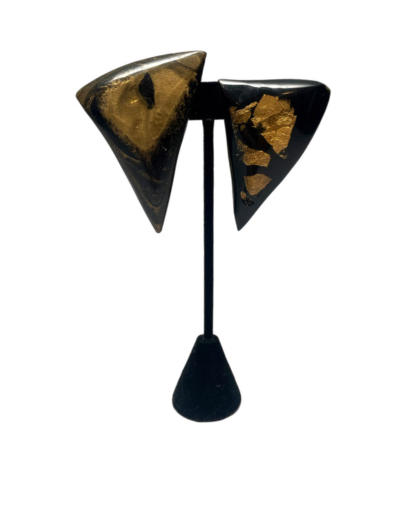 Cara Croninger Gold Foil Triangle Earrings