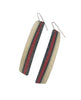 Cara Croninger White, Black, Red Striped Long Earrings