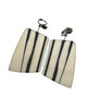 Cara Croninger White & Black Striped Clip-On Earrings