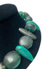 Cara Croninger Hand Carved Blue Bead Necklace
