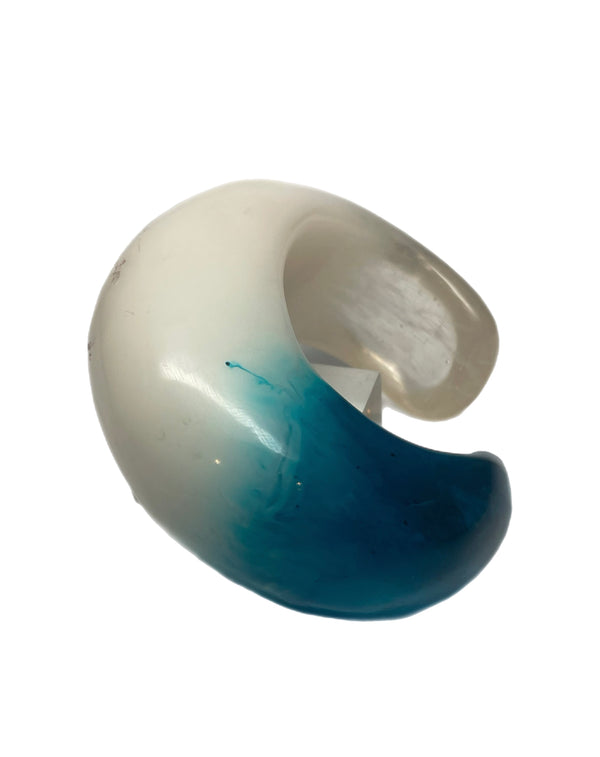 Cara Croninger White & Teal Ombre Resin Bracelet