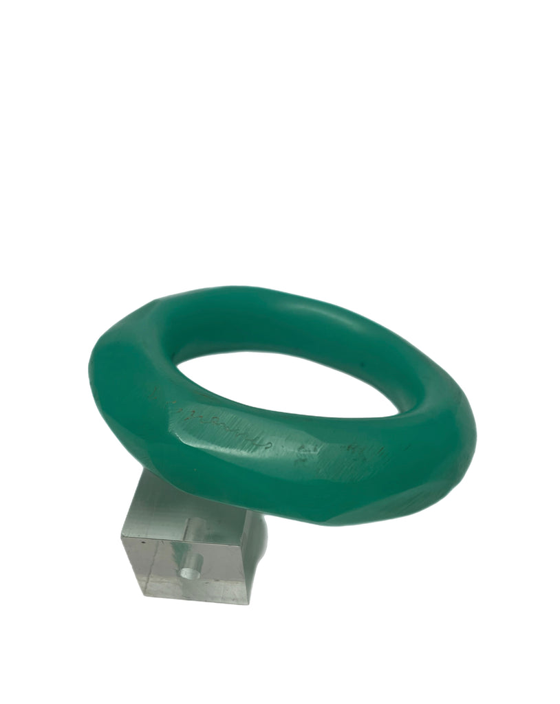 Cara Croninger Hand Carved Teal Bangle Bracelet