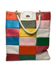1970s Leather Multicolor Patchwork Bag