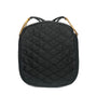 Harry Rosenfeld Black Quilted Evening Bag w/ Gold Hardware