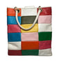 1970s Leather Multicolor Patchwork Bag