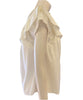 Side of blouse showcasing the ruffle sleeve