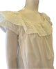 Close up of the lace detail on the neckline