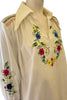 1970s Royer Cotton Blouse w/ Embroidery