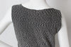 Close up on shoulders of mannequin wearing Missoni Grey Boucle Knit Tank Dress