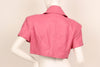 Michoel Schoeler 1980s Pink Leather Cropped Jacket