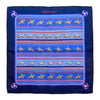 Blue scarf with horse sequences print.