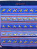 Blue scarf with horse sequences print.
