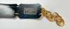 black plastic chain belt with purple flowers pressed inside