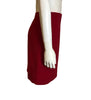  Full length side view of red Geoffrey Beene pencil skirt. 