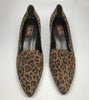 Top view of Peter Fox leopard print suede kitten heels