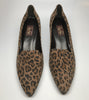 Top view of Peter Fox leopard print suede kitten heels