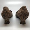 Heel view of Peter Fox leopard print loafer style shoes