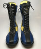 Dolce & Gabbana Junior blue, yellow, black and white color block sneaker boots