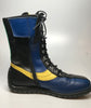 Dolce & Gabbana Junior blue, yellow, black and white color block sneaker boots 