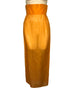 Sheer high waisted orange organza maxi skirt by Michoel Schoeler