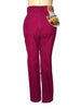 Magenta colored corduroy high waisted pants by Jordache showing original tags are still attached