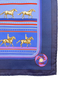 Blue scarf with horse sequences print.
